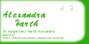 alexandra harth business card